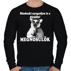 PRINTFASHION Megnősülök! - Férfi pulóver - Fekete