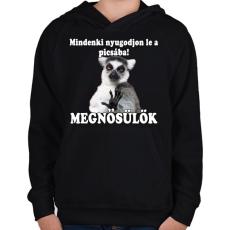 PRINTFASHION Megnősülök! - Gyerek kapucnis pulóver - Fekete