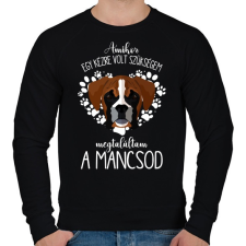 PRINTFASHION Megtaláltam a mancsod - Boxer - Férfi pulóver - Fekete férfi pulóver, kardigán