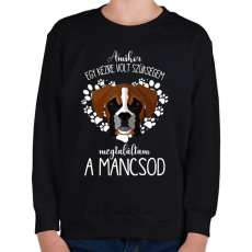 PRINTFASHION Megtaláltam a mancsod - Boxer - Gyerek pulóver - Fekete