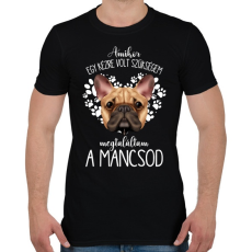 PRINTFASHION Megtaláltam a mancsod - French Bulldog - Férfi póló - Fekete
