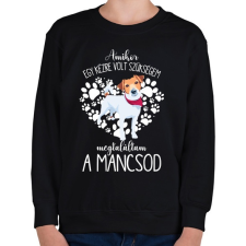 PRINTFASHION Megtaláltam a mancsod - Jack Russel Terrier - Gyerek pulóver - Fekete gyerek pulóver, kardigán