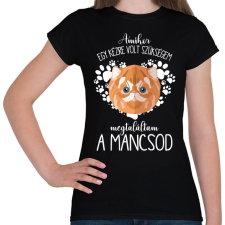 PRINTFASHION Megtaláltam a mancsod - Macska - Női póló - Fekete női póló