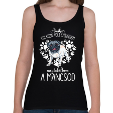 PRINTFASHION Megtaláltam a mancsod - Mopsz pug - Női atléta - Fekete női trikó
