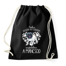 PRINTFASHION Megtaláltam a mancsod - Mopsz pug - Sportzsák, Tornazsák - Fekete tornazsák