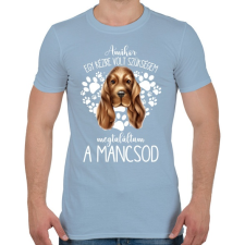 PRINTFASHION Megtaláltam a mancsod - Spániel - Férfi póló - Világoskék férfi póló