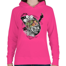 PRINTFASHION Megvilágosodás  - Női kapucnis pulóver - Fukszia