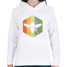 PRINTFASHION Méh - Női kapucnis pulóver - Fehér női pulóver, kardigán