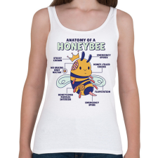 PRINTFASHION Méhecske anatómia - Női atléta - Fehér női trikó