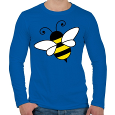 PRINTFASHION Méhecske - Férfi hosszú ujjú póló - Királykék