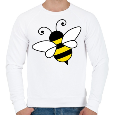 PRINTFASHION Méhecske - Férfi pulóver - Fehér