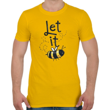 PRINTFASHION Méhecske - Let it bee - Férfi póló - Sárga férfi póló
