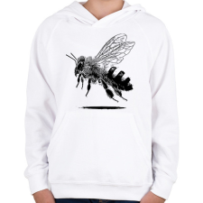 PRINTFASHION Méhecske / Méh rajz - Gyerek kapucnis pulóver - Fehér gyerek pulóver, kardigán