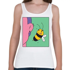 PRINTFASHION Méhecske - Női atléta - Fehér női trikó