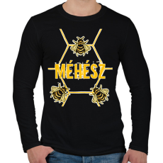 PRINTFASHION Méhész - Férfi hosszú ujjú póló - Fekete