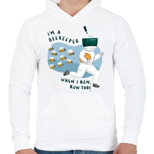 PRINTFASHION Méhész - Férfi kapucnis pulóver - Fehér női pulóver, kardigán