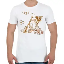 PRINTFASHION Méhész  - Férfi póló - Fehér férfi póló