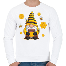 PRINTFASHION Méhész  - Férfi pulóver - Fehér