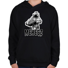 PRINTFASHION méhész - Gyerek kapucnis pulóver - Fekete gyerek pulóver, kardigán
