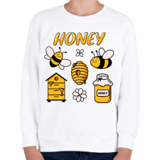 PRINTFASHION méhész - Gyerek pulóver - Fehér gyerek pulóver, kardigán