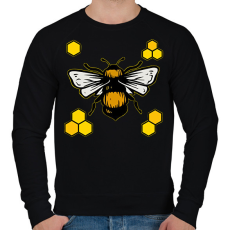 PRINTFASHION méhészet - Férfi pulóver - Fekete