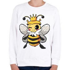PRINTFASHION Méhkirálynő - Gyerek pulóver - Fehér gyerek pulóver, kardigán