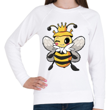PRINTFASHION Méhkirálynő - Női pulóver - Fehér női pulóver, kardigán