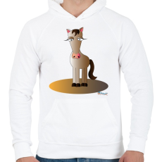 PRINTFASHION Méla paci - Férfi kapucnis pulóver - Fehér