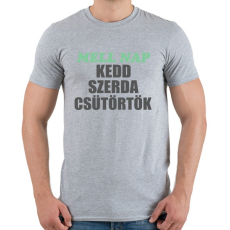 PRINTFASHION Mellnap - Férfi póló - Sport szürke