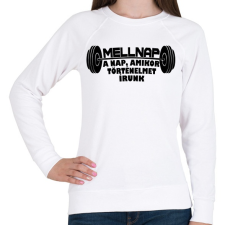PRINTFASHION Mellnap - Női pulóver - Fehér női pulóver, kardigán