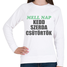 PRINTFASHION Mellnap - Női pulóver - Fehér