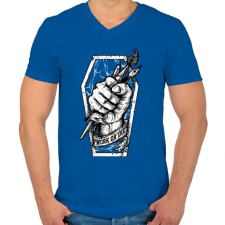 PRINTFASHION Meló halálig - Férfi V-nyakú póló - Királykék férfi póló