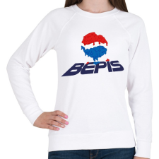 PRINTFASHION Melted Bepis - Női pulóver - Fehér női pulóver, kardigán