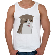 PRINTFASHION Mém cica #1 - Férfi atléta - Fehér atléta, trikó