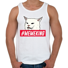 PRINTFASHION Meme King - Férfi atléta - Fehér atléta, trikó