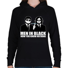 PRINTFASHION Men in Black - Trónok harca black - Női kapucnis pulóver - Fekete női pulóver, kardigán