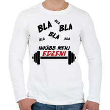 PRINTFASHION Menj edzeni - Férfi hosszú ujjú póló - Fehér férfi póló