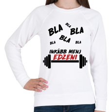 PRINTFASHION Menj edzeni - Női pulóver - Fehér
