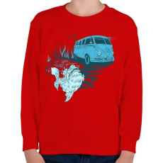 PRINTFASHION Menj horgászni - Gyerek pulóver - Piros