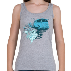 PRINTFASHION Menj horgászni - Női atléta - Sport szürke