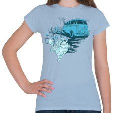 PRINTFASHION Menj horgászni - Női póló - Világoskék női póló