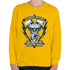 PRINTFASHION Mennydörgő motorok - Gyerek pulóver - Sárga