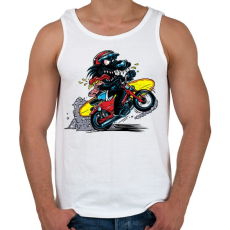 PRINTFASHION Menő farkas - Férfi atléta - Fehér