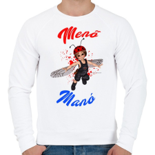 PRINTFASHION menő manó - Férfi pulóver - Fehér férfi pulóver, kardigán