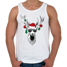 PRINTFASHION Menő szarvas - Férfi atléta - Fehér