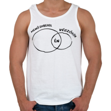 PRINTFASHION Menő végzős fekete - Férfi atléta - Fehér atléta, trikó