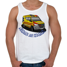 PRINTFASHION mentőautó 2 - Férfi atléta - Fehér