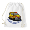 PRINTFASHION mentőautó 2 - Sportzsák, Tornazsák - Fehér