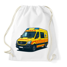 PRINTFASHION Mentőautó 2 - Sportzsák, Tornazsák - Fehér tornazsák