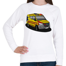 PRINTFASHION Mentőautó - Női pulóver - Fehér női pulóver, kardigán